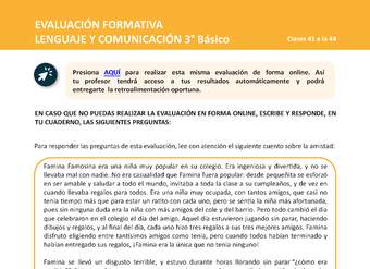 Lenguaje y comunicación 3 básico Evaluación Semana 11 Aprendo en