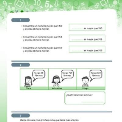 Resolución de problemas que involucra comparación de números 3