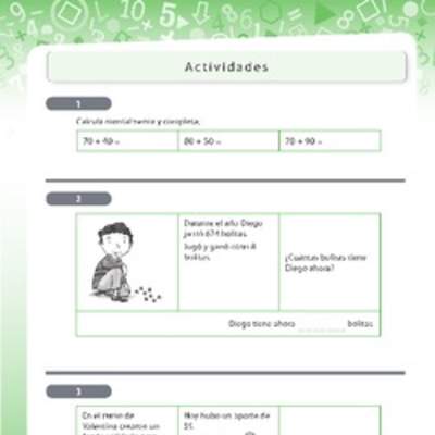 Resolución de problemas que involucra adición de números naturales de tres dígitos 4