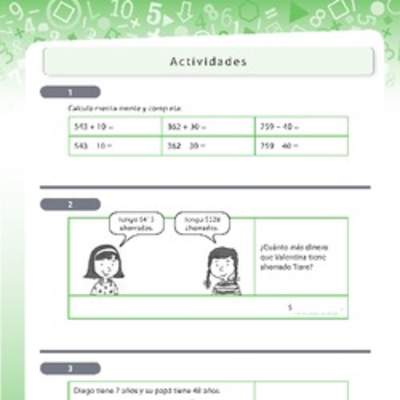 Resolución de problemas que involucra adición y sustracción de números naturales de tres dígitos 1