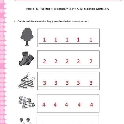 Lectura y representación de números