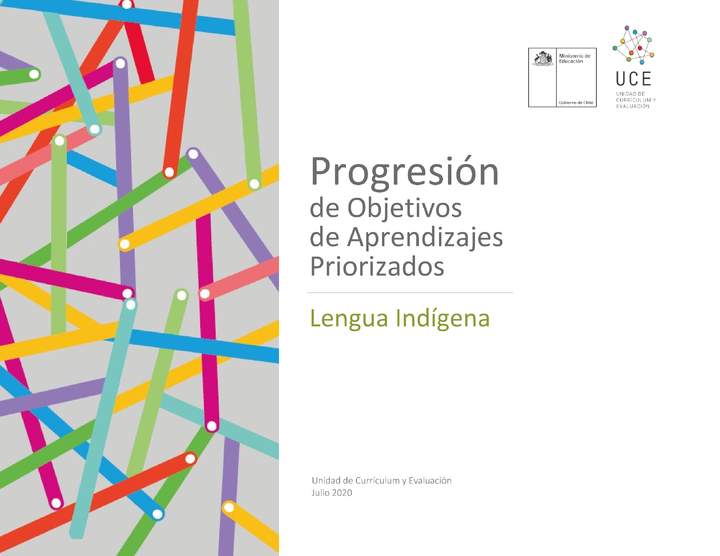 Progresión de objetivos de Aprendizaje Priorizados:  Lengua indígena