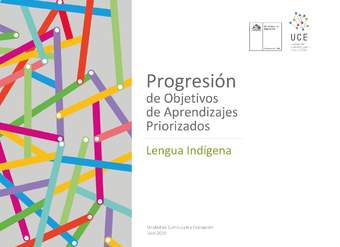 Progresión de objetivos de Aprendizaje Priorizados:  Lengua indígena