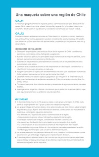 Ejemplo Evaluación Programas - OA11 - OA12 - Una maqueta sobre una región de Chile