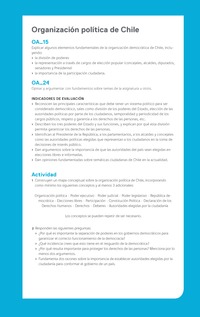 Ejemplo Evaluación Programas - OA15 - OA24 - Organización política de Chile