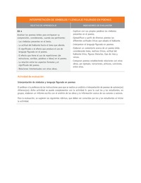 Evaluación Programas - LE1M OA04 - U1 - INTERPRETACIÓN DE SÍMBOLOS Y LENGUAJE FIGURADO EN POEMAS