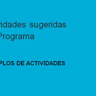 Actividades sugeridas Unidad 1