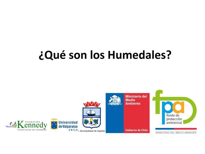 Presentación ¿Qué son los humedales?