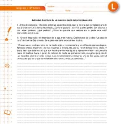 Escritura de un cuento a partir del principio de otro