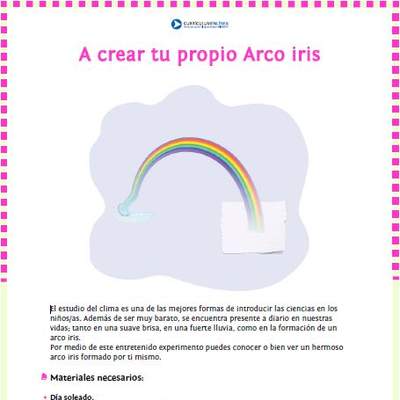 A crear tu propio arcoíris