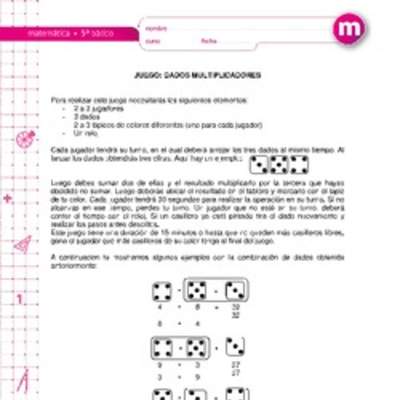 Juego: dados multiplicadores