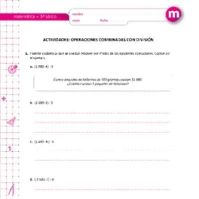 Operaciones combinadas con división