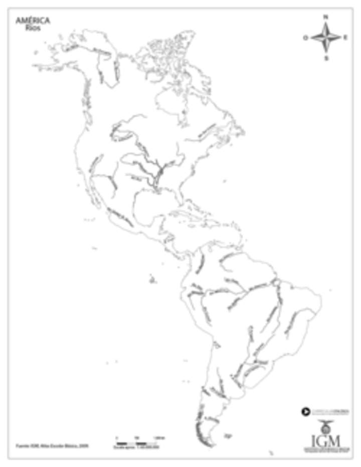 Mapa De América Con Los Principales Ríos Curriculum Nacional Mineduc 8578