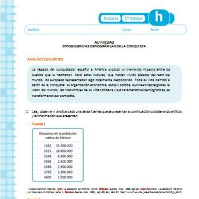 Consecuencias demográficas de la conquista