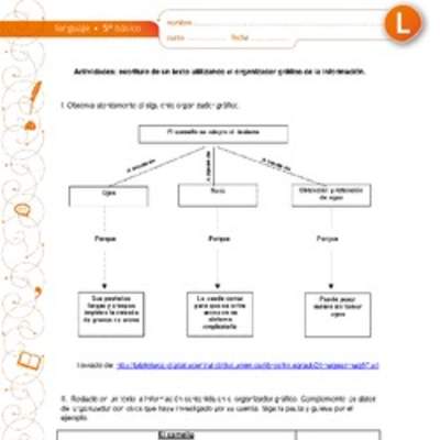 Escritura de un texto utilizando el organizador gráfico de la información