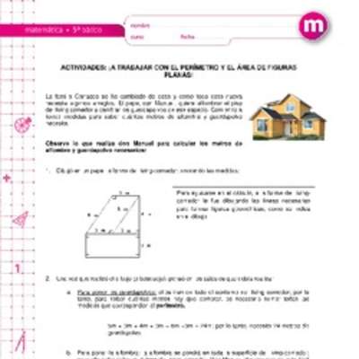 ¡A trabajar con el perímetro y el área de figuras planas!