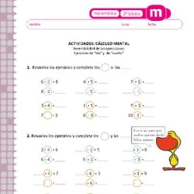 Cálculo mental y reversibilidad de las operaciones