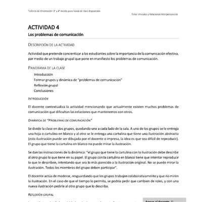 Actividad sugerida - Parte 2 - Actividad 4 - Los problemas de comunicación