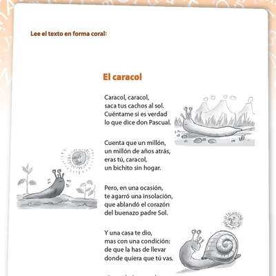 Poema el caracol