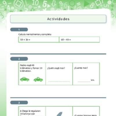 Actividades de sustracción