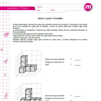 Juego: cajas y volumen