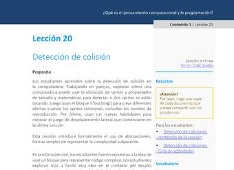 Unidad 1 - Lección 20: Detección de colisión