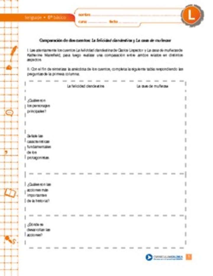 Comparación de dos cuentos: La felicidad clandestina y La casa de muñecas