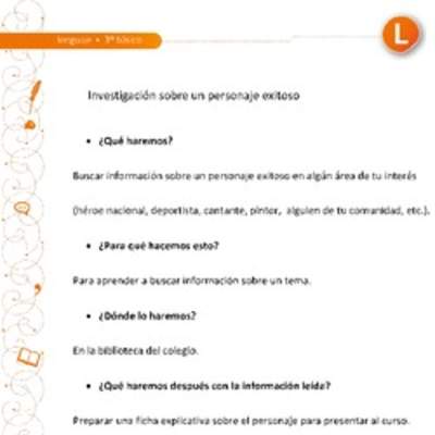 Investigación de un personaje exitoso