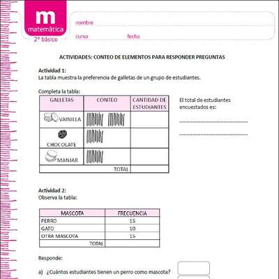 Conteo de elementos para responder preguntas (II)