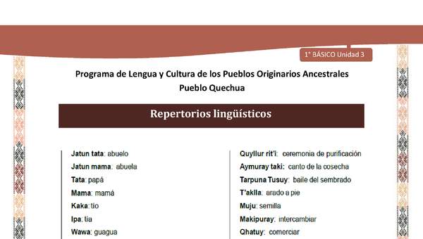 Microsoft Word - QUECHUA-LC01-U03-Orientaciones al docente - Repertorios lingüísticos