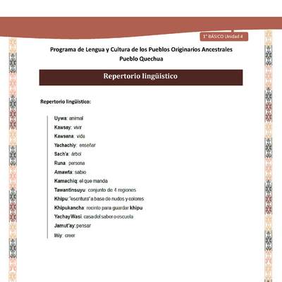 Microsoft Word - QUECHUA-LC01-U04-Orientaciones al docente - Repertorio lingüistico