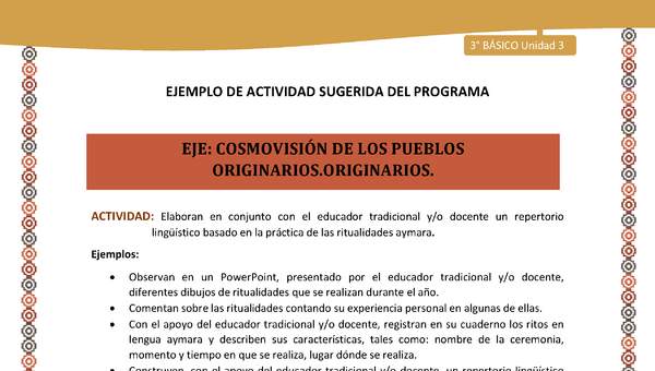 14-Actividad Sugerida LC03-U03-OA10-Elaboran en conjunto con el educador tradicional y/o docente un repertorio lingüístico basado en la práctica de las ritualidades aymara.