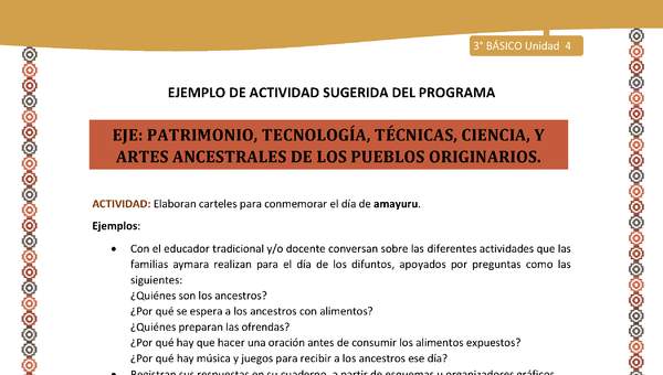 17-Actividad Sugerida LC03-U03 -AYM-OA14-Elaboran carteles para conmemorar el día de amayuru.