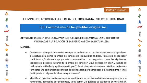 Escriben una carta para dar a conocer ceremonias en su territorio vinculadas a la relación de las personas con la naturaleza