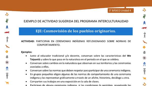 Participan en ceremonias indígenas reflexionando sobre normas de comportamiento