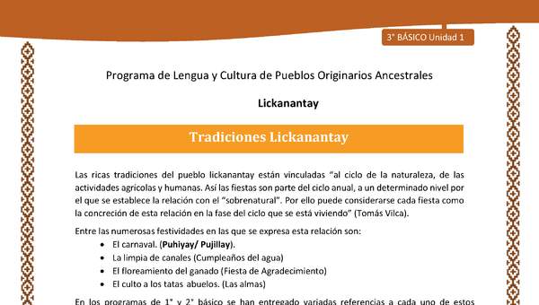 Tradiciones Lickanantay