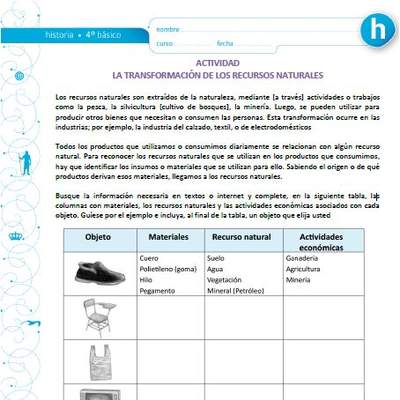 La transformación de los recursos naturales