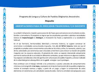 Orientaciones para el educador tradicional y/o docente