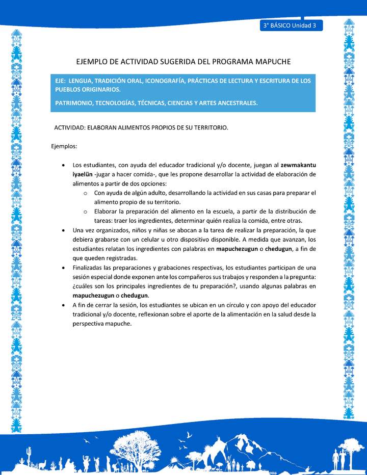 Elaboran alimentos propios de su territorio