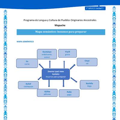 Mapa semántico: Insumos para preparar