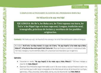 Realizan hipótesis sobre el relato escuchado: “Últimos trabajos y muerte de Hotu Matu'a” y expresan las emociones que les genera