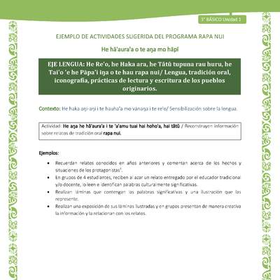 Reconstruyen información sobre relatos de tradición oral rapa nui