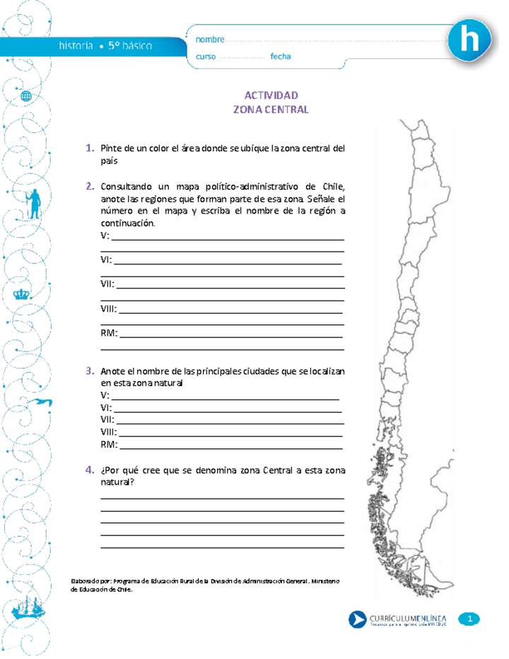 Zona Central Curriculum Nacional Mineduc Chile 3900