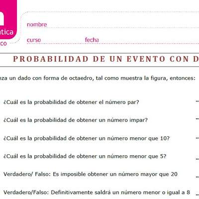 Probabilidad de un evento con dado