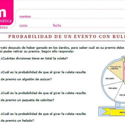 Probabilidad de un evento con ruleta