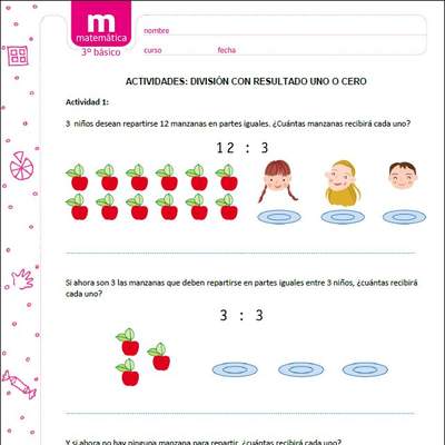 División por uno y con resultado uno o cero