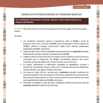 Describen técnicas ancestrales de producción del ch’uño según visión de los pueblos andinos