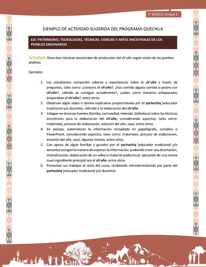 Describen técnicas ancestrales de producción del ch’uño según visión de los pueblos andinos