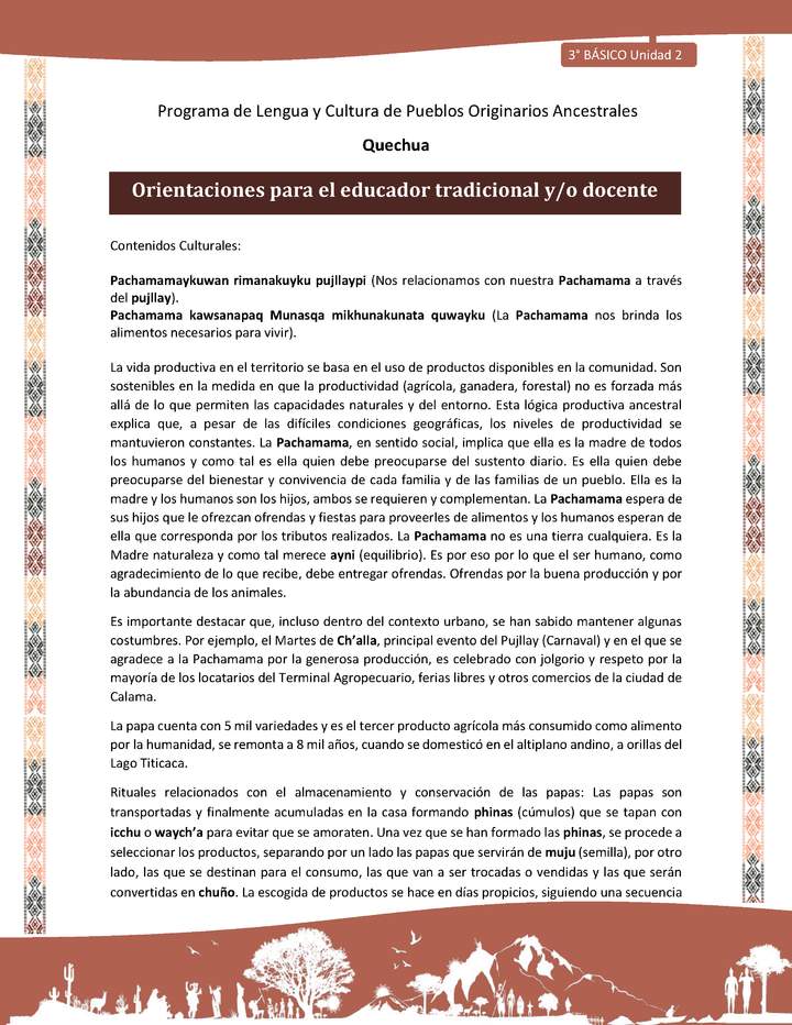 Orientaciones para el educador tradicional y/o docente