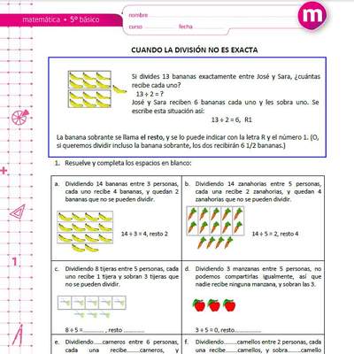 División no exacta